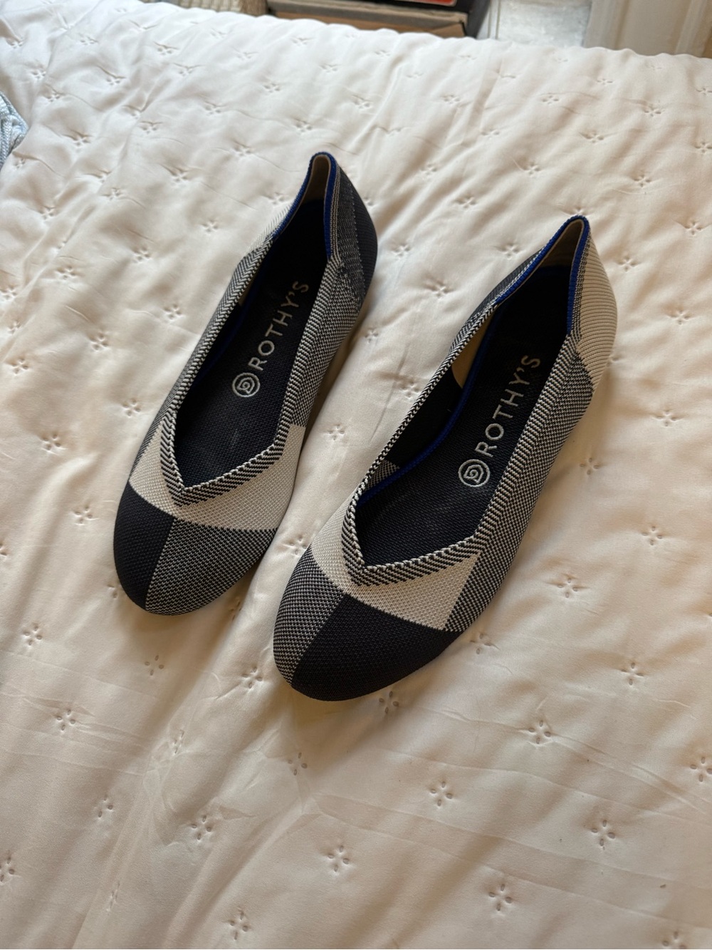 Rothy's Black & White Flats